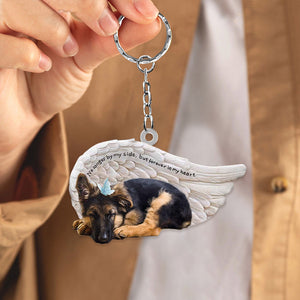 German Shepherd Sleeping Angel - Forever In My Heart Acrylic Keychain