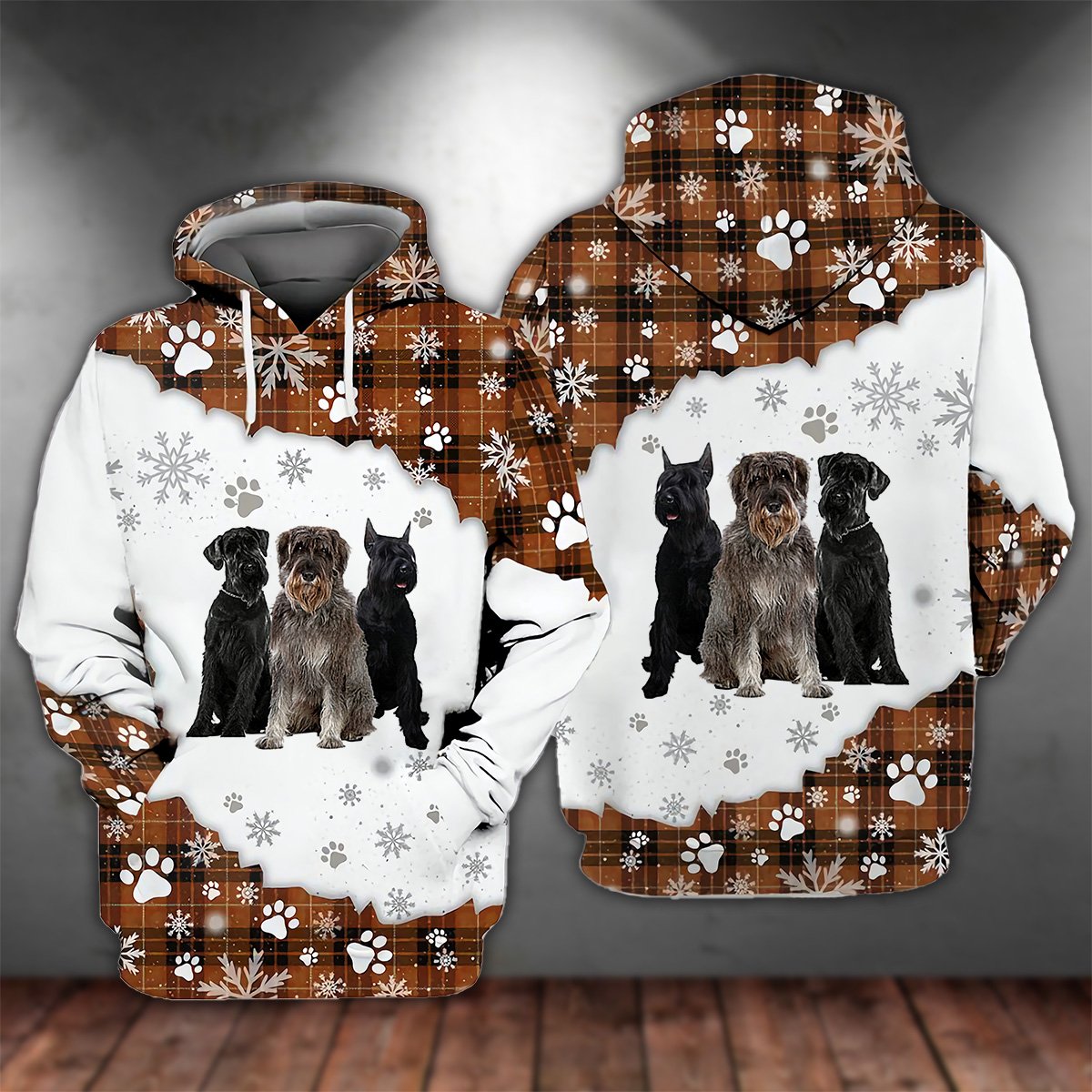 Giant Schnauzer Happy Holiday Unisex Hoodie
