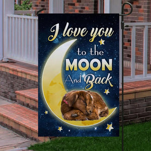 Goat I Love You To The Moon And Back Garden Flag