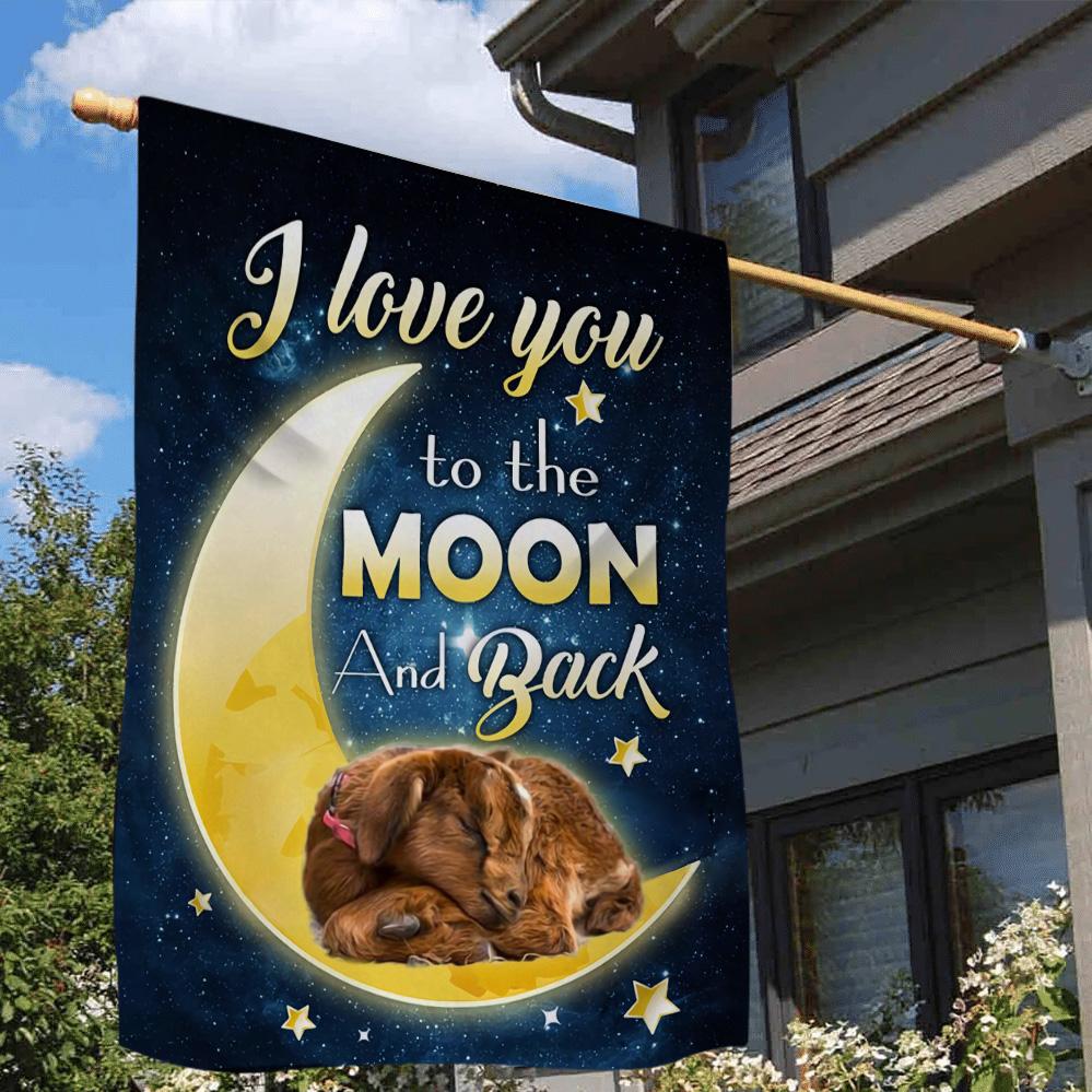 Goat I Love You To The Moon And Back Garden Flag