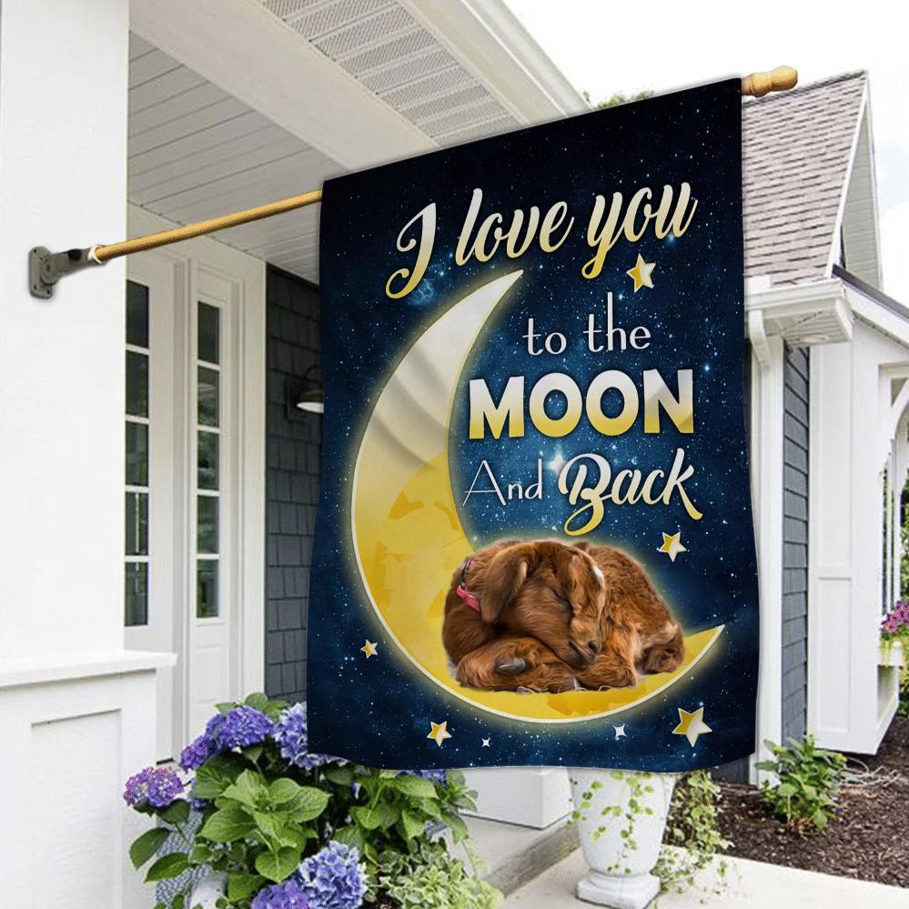 Goat I Love You To The Moon And Back Garden Flag