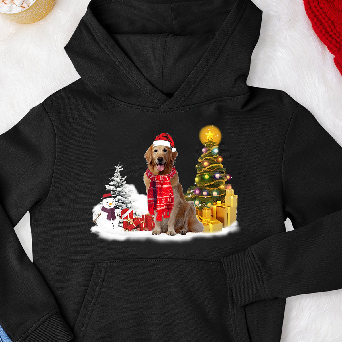 Unisex Merry Christmas Golden retriever 02 Hoodie