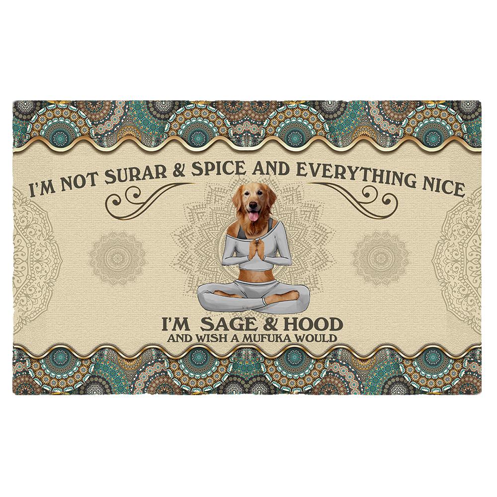 Wish A Mufuka Would-Golden Retriever Doormat