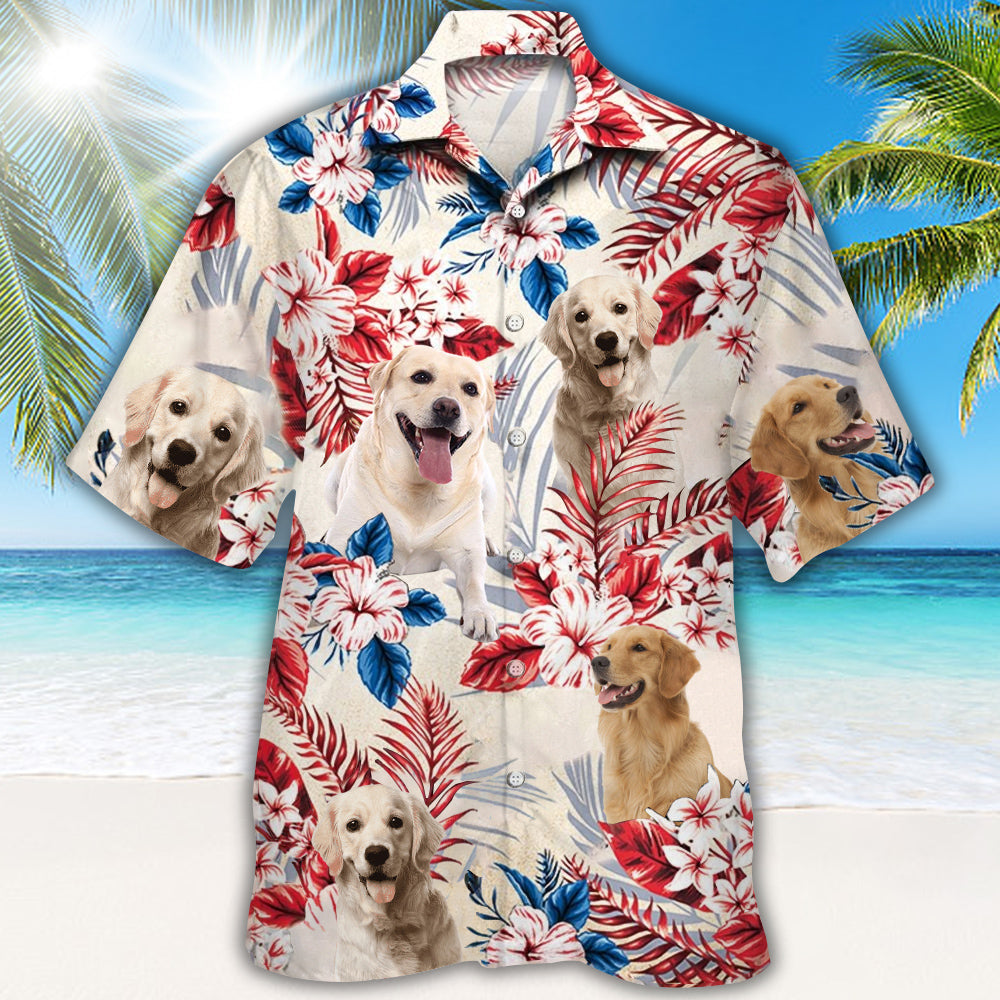 Golden Retriever Hawaiian Shirt