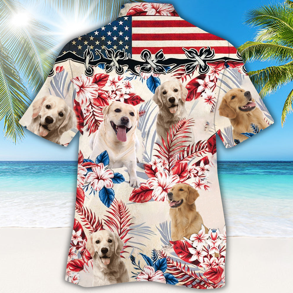 Golden Retriever Hawaiian Shirt
