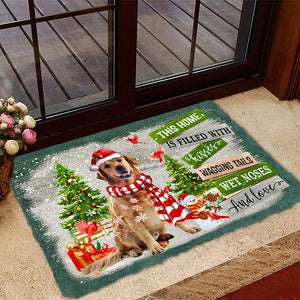 This Home Is Filled With Kisses/Golden Retriever02 Doormat