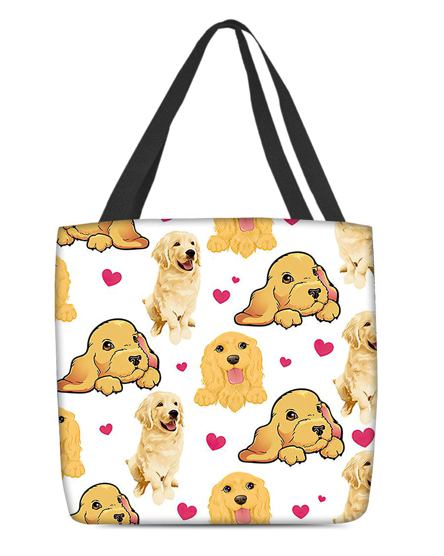 Cute Golden Retriever Tote Bag