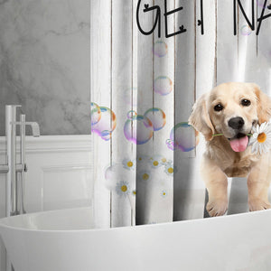Golden Retriever 2 Get Naked Daisy Shower Curtain