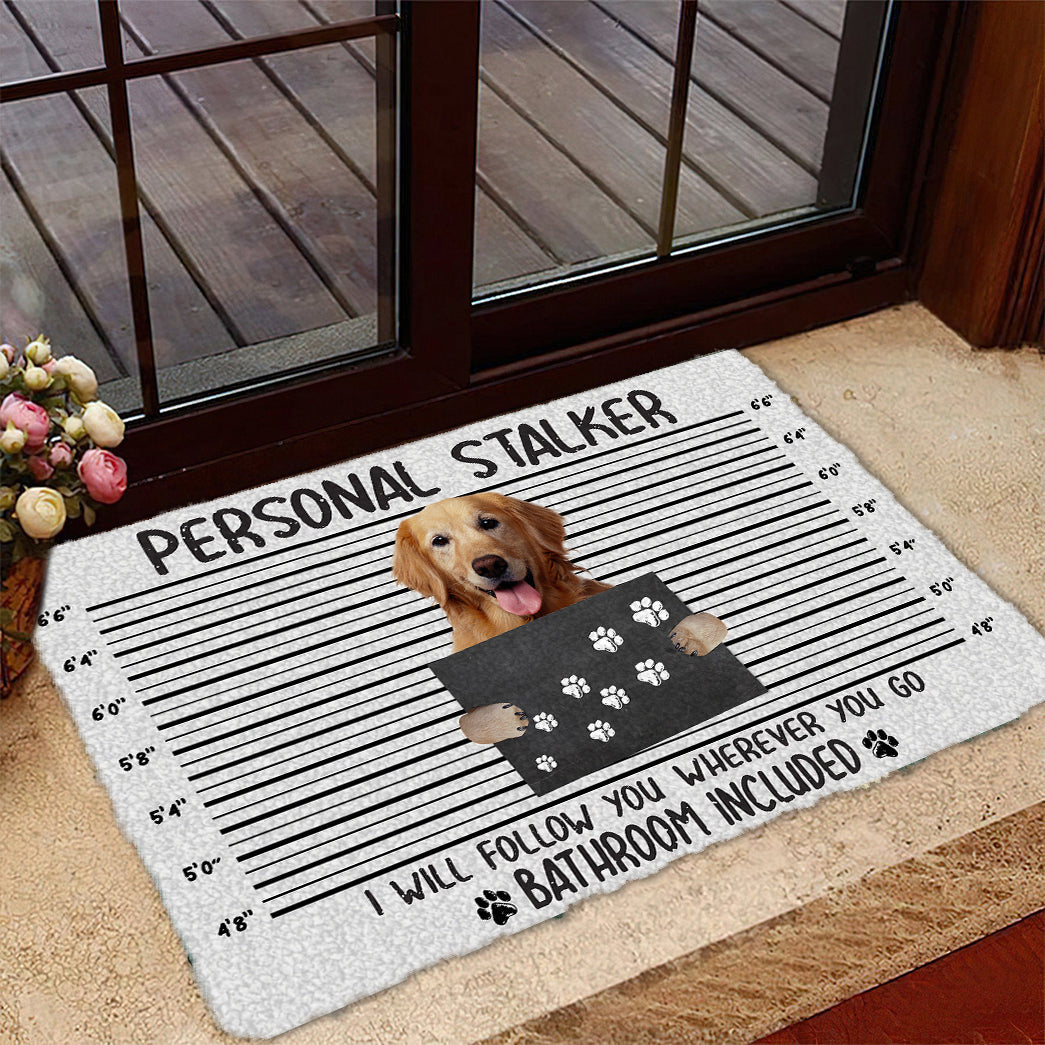 Golden Retriever Personal Stalker Doormat
