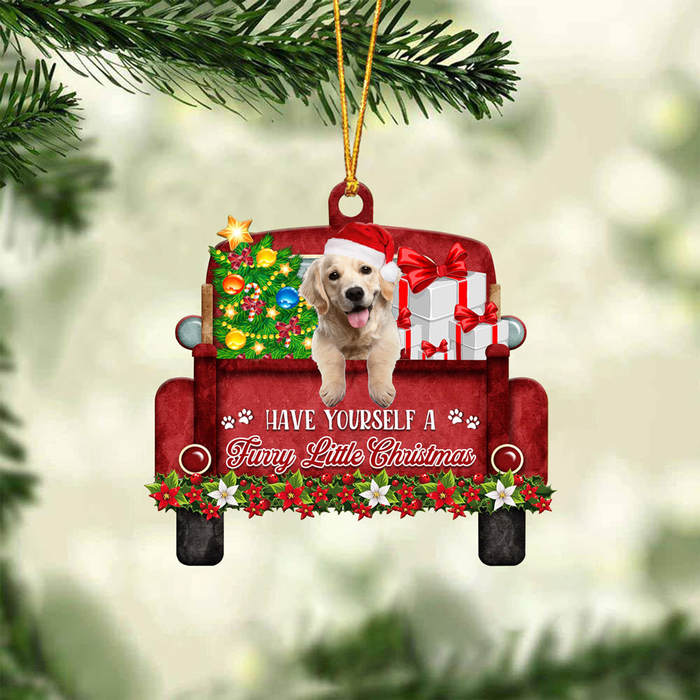 Golden Retriever 2 Have Yourself A Furry Little Christmas Ornament