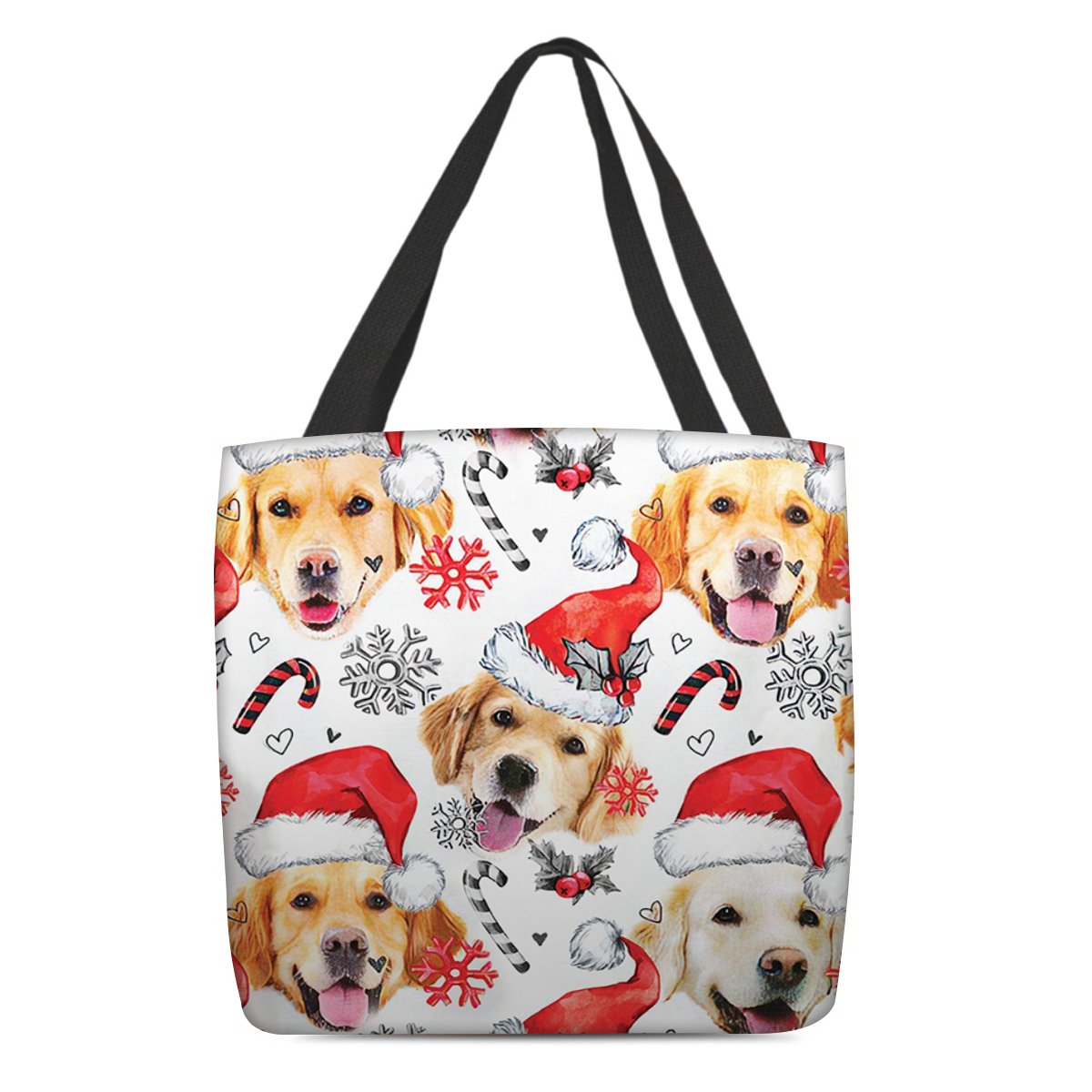 Golden Retriever Merry Christmas Tote Bag