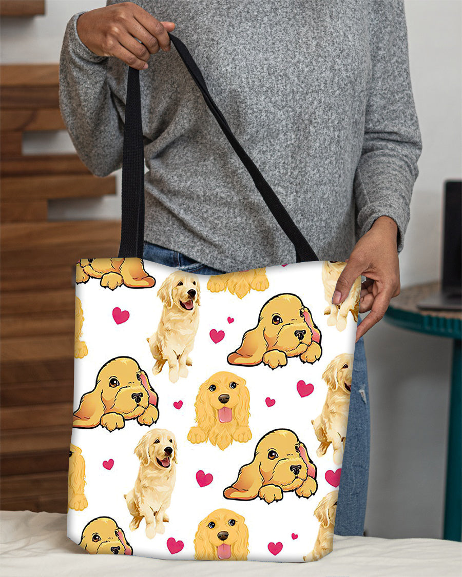 Cute Golden Retriever Tote Bag
