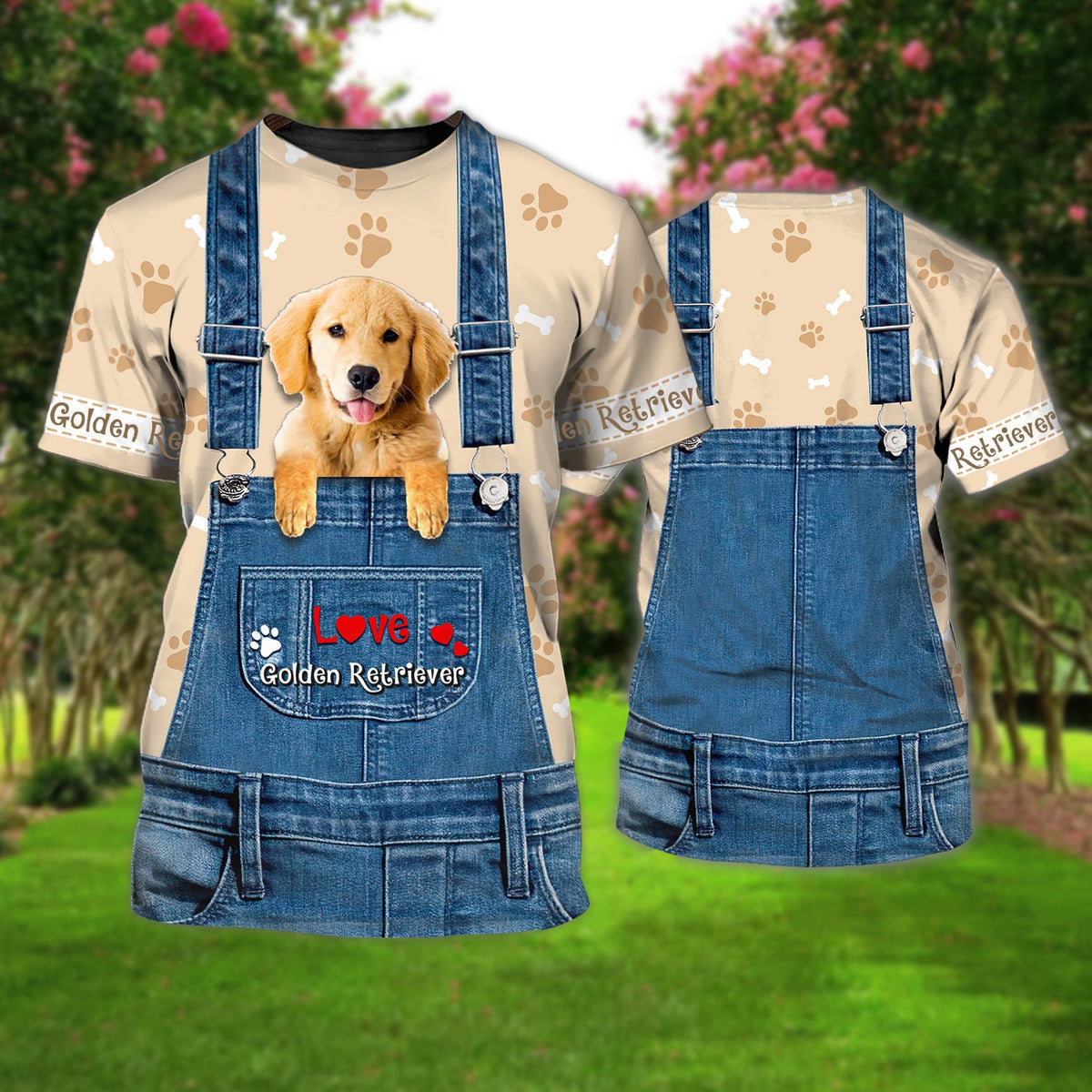 Love Golden Retriever Cute Unisex T-shirt