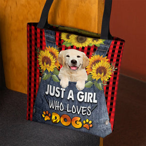 Golden Retriever 2-Just A Girl Who Loves Dog Tote Bag