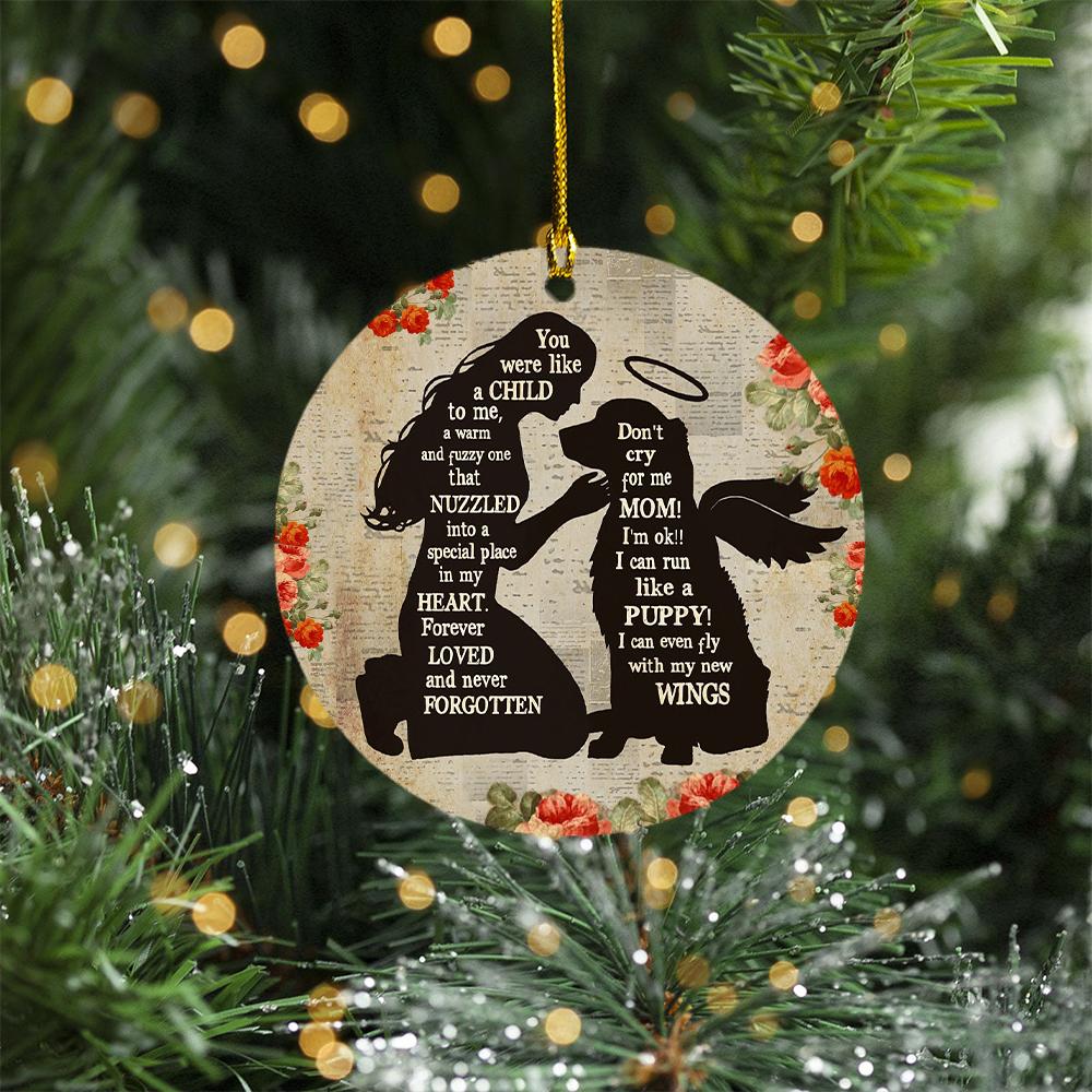 Golden Retriever Angel Memorial Ornament