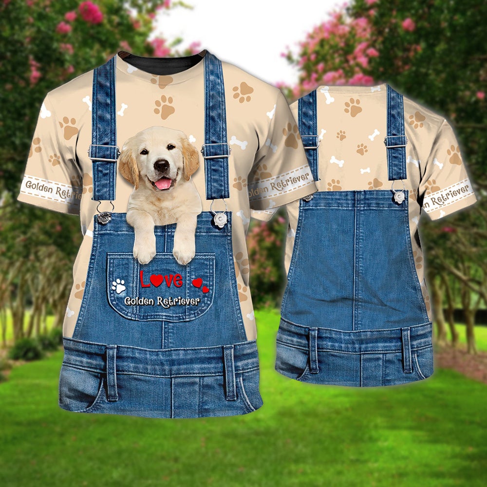 Love Golden Retriever Cute Unisex T-shirt