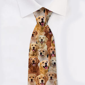 A Bunch Of Golden Retrievers Tie For Men/Great Gift Idea For Christmas