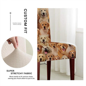 A Bunch Of Golden Retrievers Chair Cover/Great Gift Idea For Dog Lovers