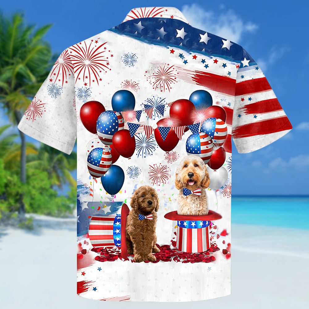 Goldendoodle Independence Day Hawaiian Shirt