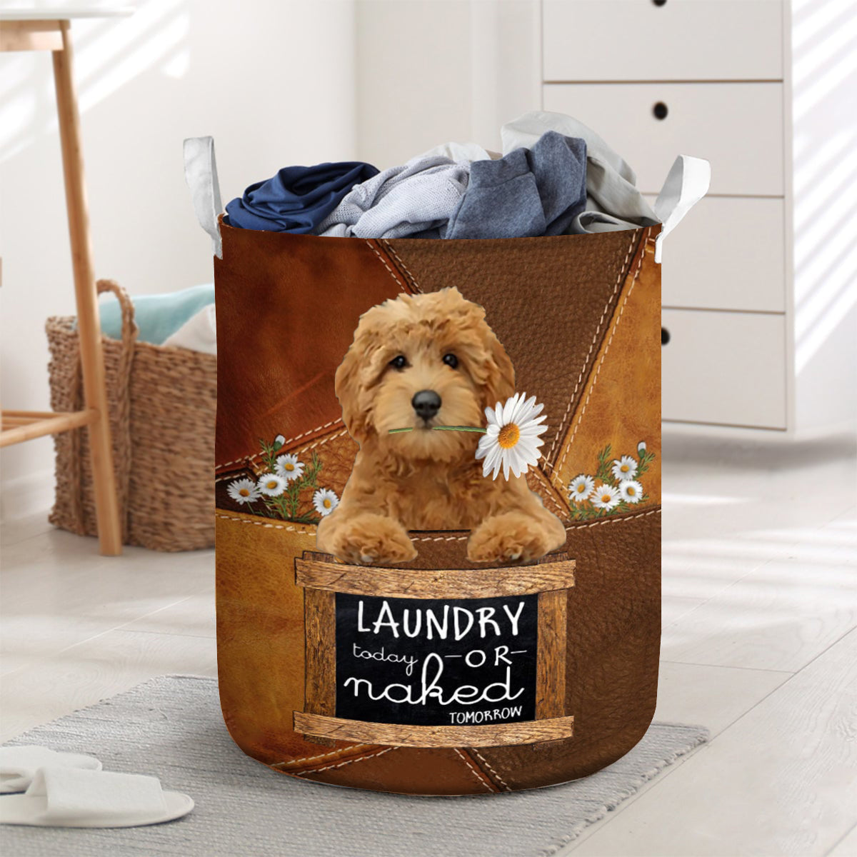 Goldendoodle Laundry Today Or Naked Tomorrow Laundry Basket