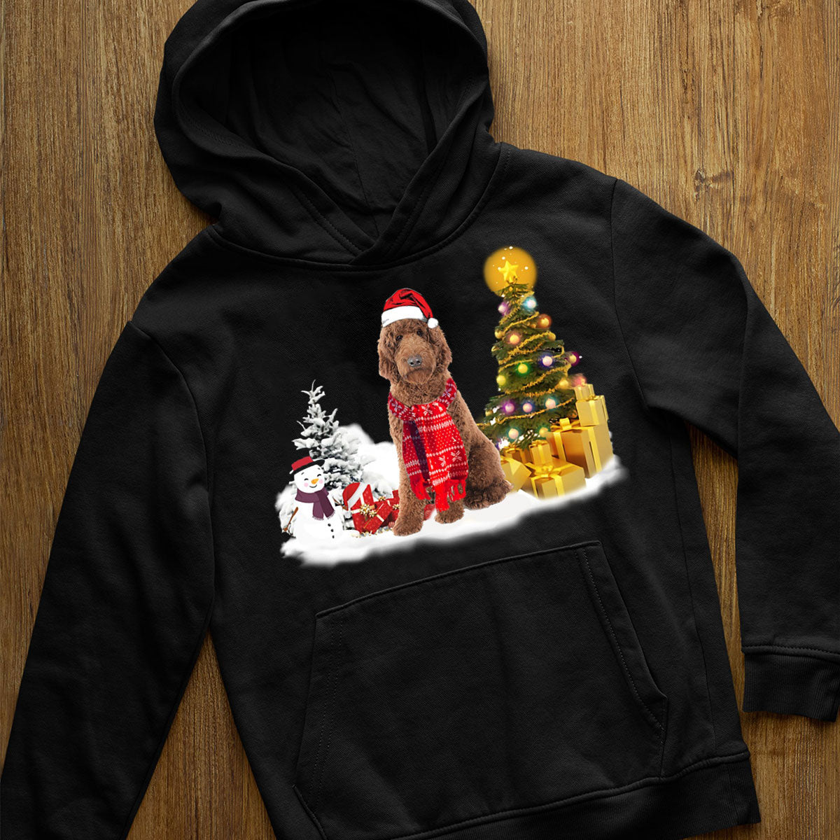 Unisex Merry Christmas Goldendoodle Hoodie
