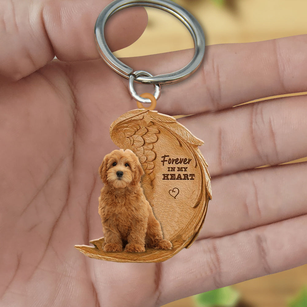 Goldendoodle  In My Heart Flat Acrylic Keychain