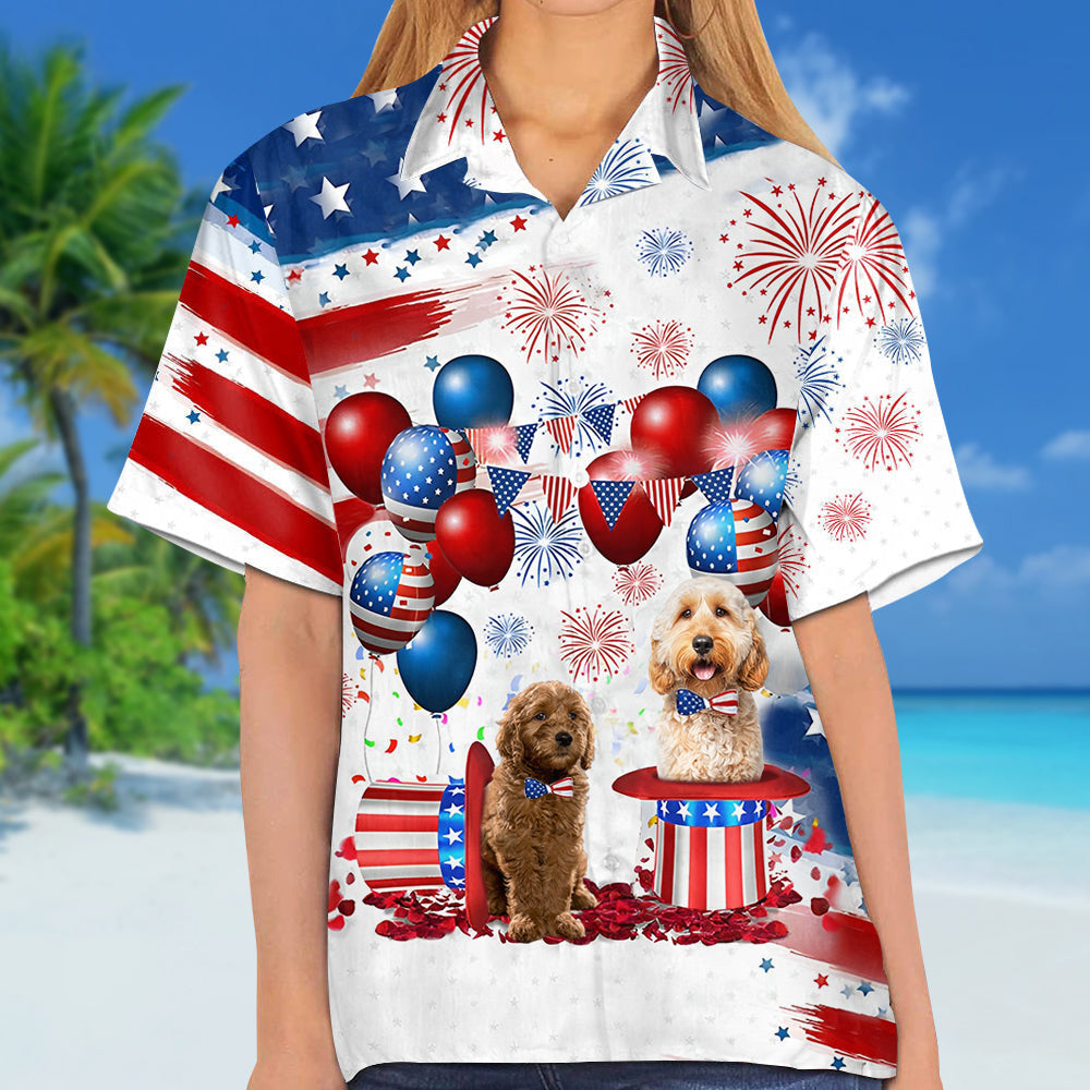 Goldendoodle Independence Day Hawaiian Shirt