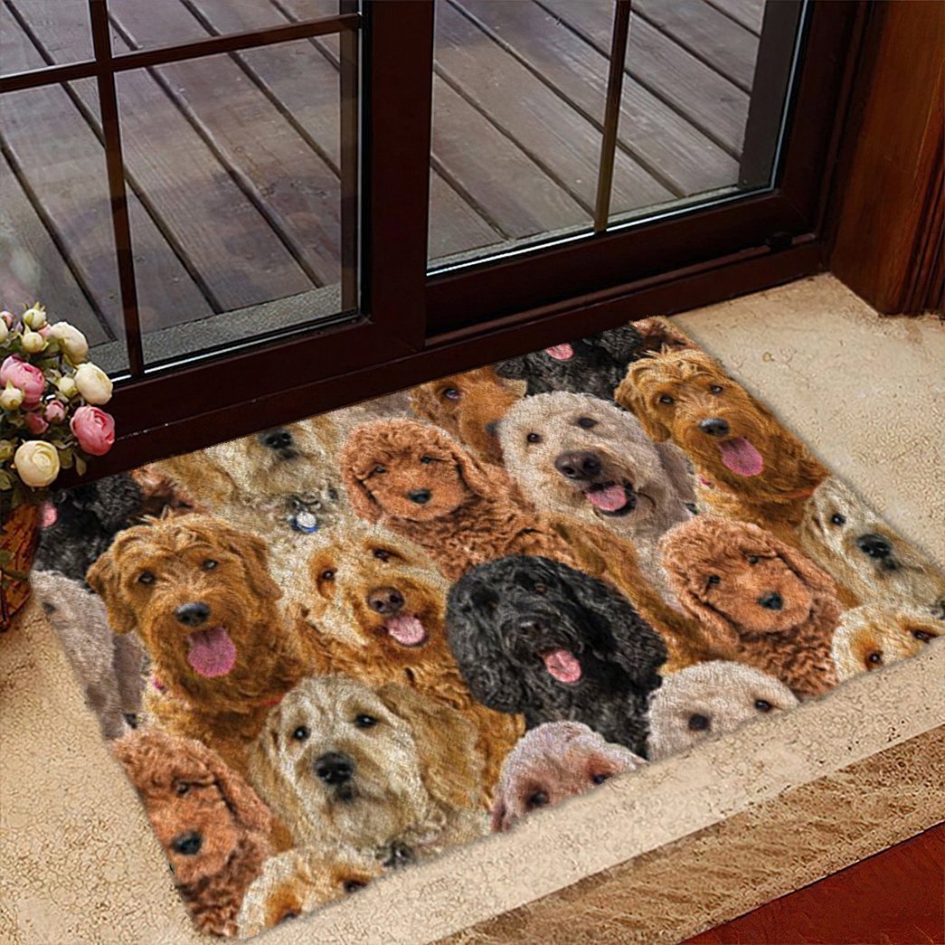 A Bunch Of Goldendoodles Doormat