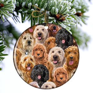 A Bunch Of Goldendoodles Porcelain/Ceramic Ornament