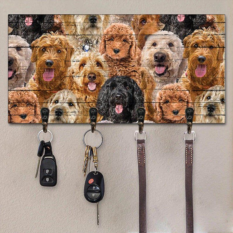 A Bunch Of Goldendoodles Key Hanger