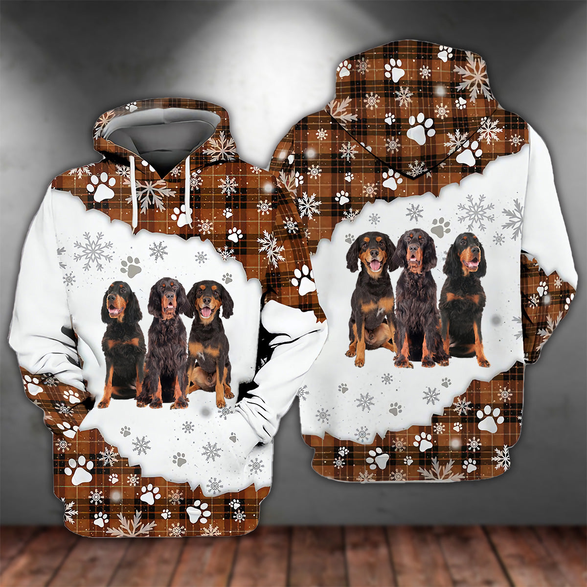 Gordon Setter Happy Holiday Unisex Hoodie