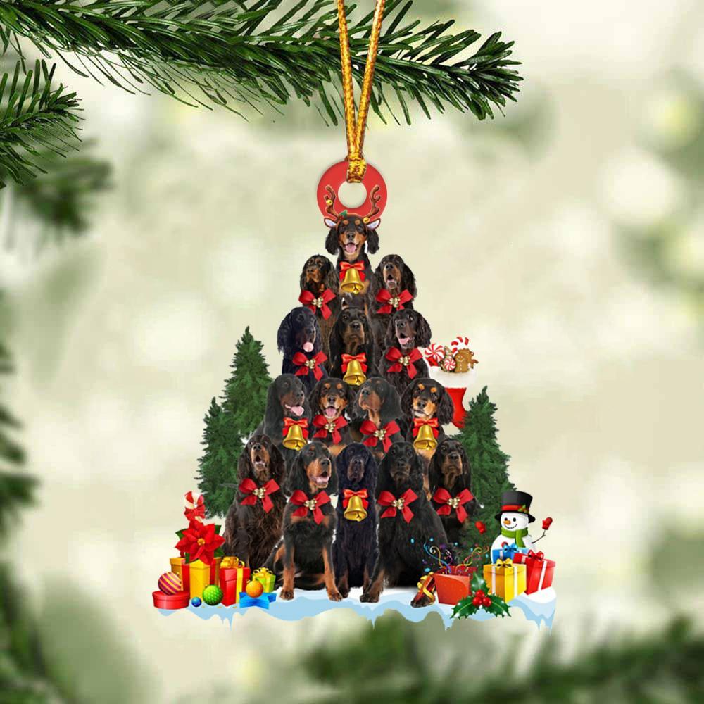 Gordon Setter-Dog Christmas Tree Ornament
