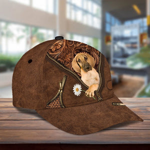 Great Dane Holding Daisy Unisex Cap