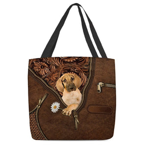 Great Dane Holding Daisy Tote Bag