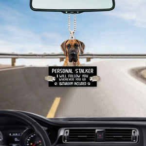Great Dane Personal Stalker Car Hanging Ornament