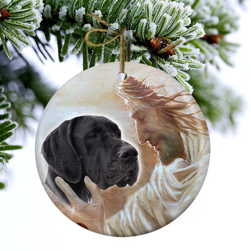 New Release -Great Dane 02 With God Porcelain/Ceramic Ornament