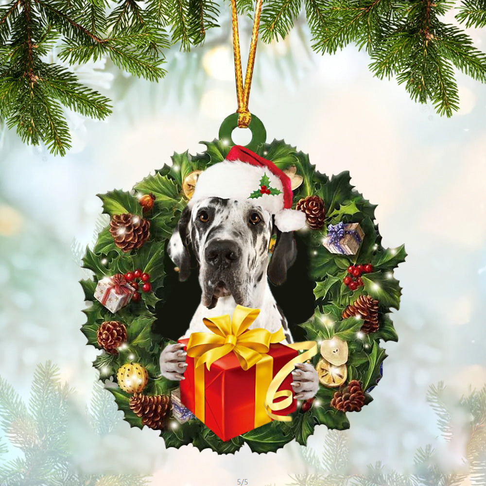 Great Dane Christmas Gift Hanging Ornament