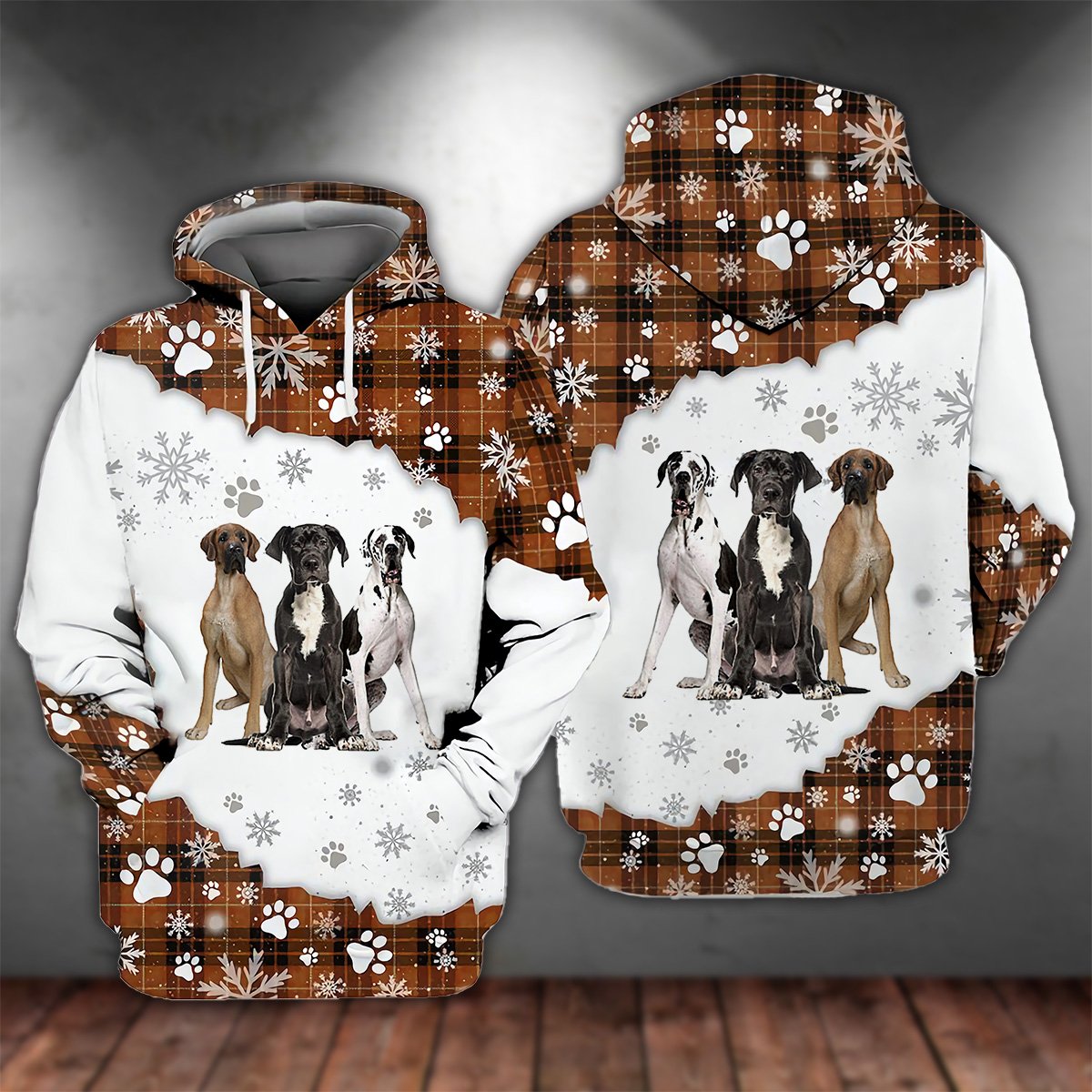 Great Dane Happy Holiday Unisex Hoodie