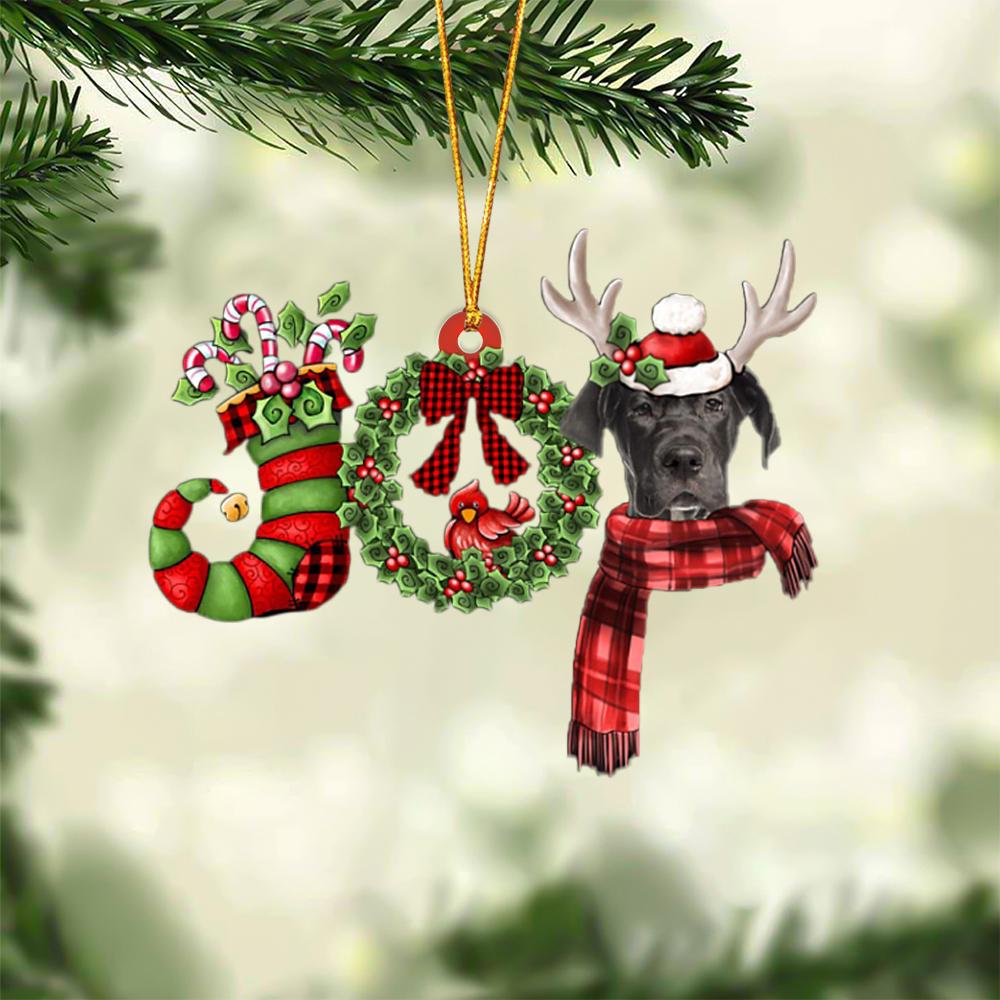 Great Dane JOY Reindeer Hanging Ornament
