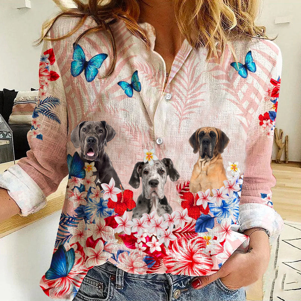 Great Dane Floral Casual Shirt