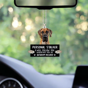 Great Dane Personal Stalker Car Hanging Ornament