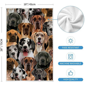 A Bunch Of Great Danes Kitchen Towel