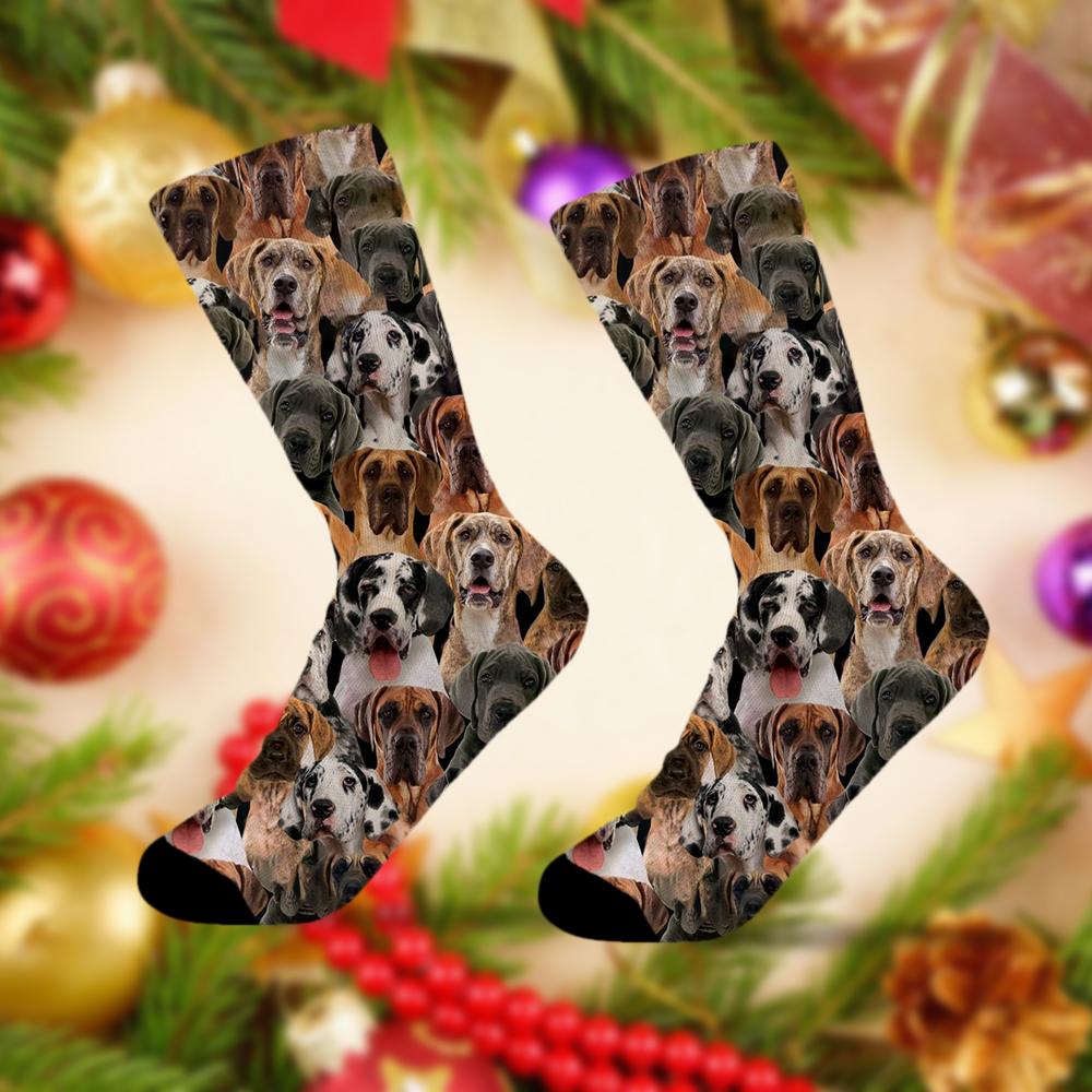 A Bunch Of Great Danes Socks