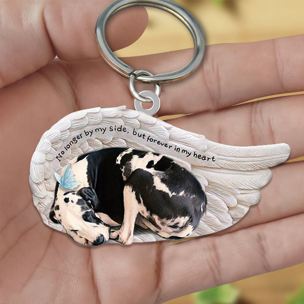 Great Dane Sleeping Angel - Forever In My Heart Acrylic Keychain