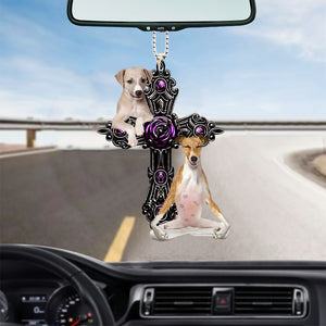 Greyhound Pray For God Car Hanging Ornament
