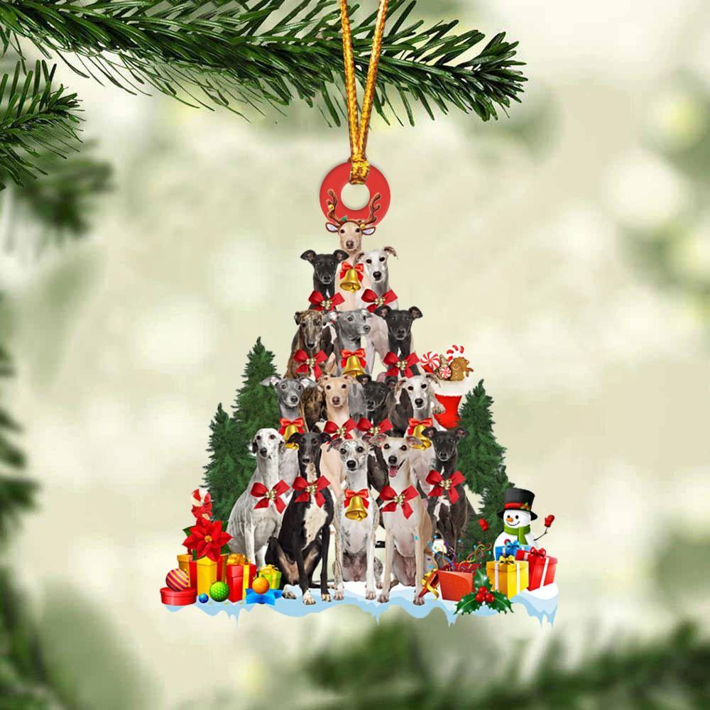 Greyhound-Dog Christmas Tree Ornament