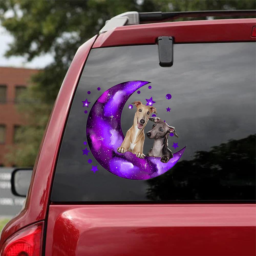 Greyhound I Love You To The Moon Decal