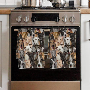 A Bunch Of Greyhounds Kitchen Towel