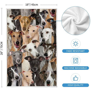 A Bunch Of Greyhounds Kitchen Towel
