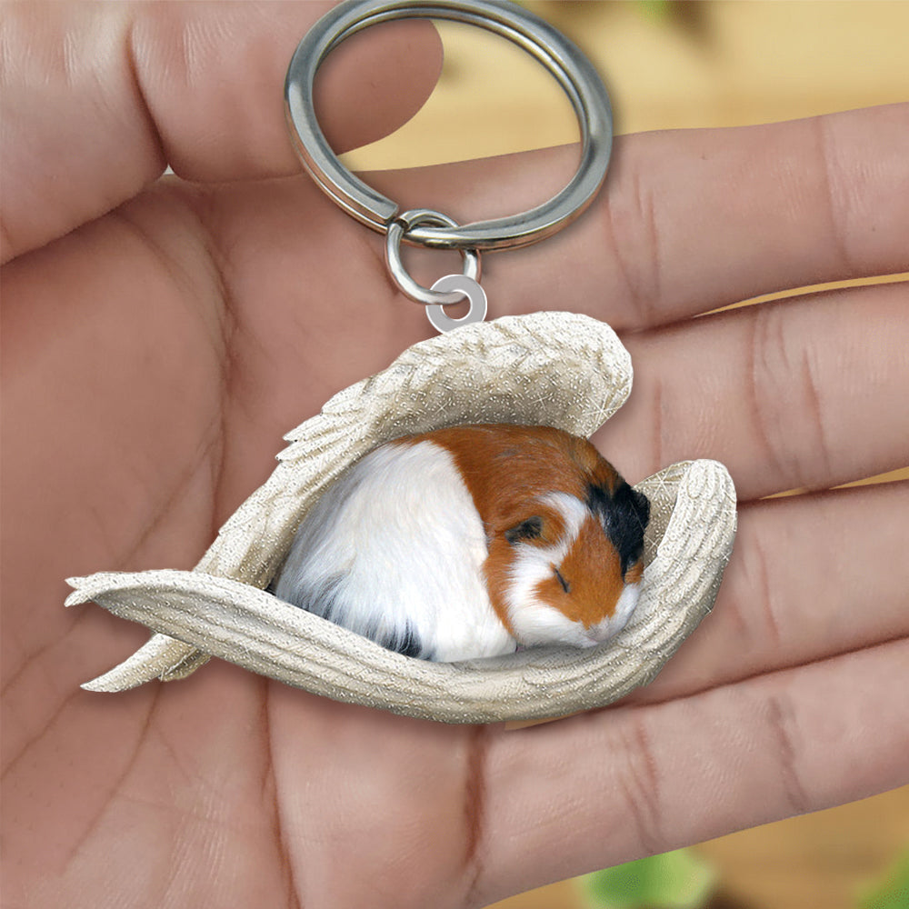 Guinea pig Sleeping Angel Acrylic Keychain